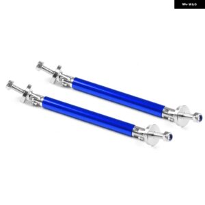 アルミ バンパー リップ フロントストラット スプリッターロッド タイ サポート バー 100MM 150MM 200MM - 100MM BLUE