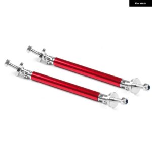 アルミ バンパー リップ フロントストラット スプリッターロッド タイ サポート バー 100MM 150MM 200MM - 100MM RED