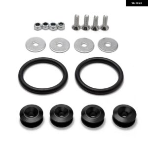 アルミクイックリリースファスナーは フロント バンパー リア バンパー トランク ハッチリッド ロゴなし に最適 BX100224 - black