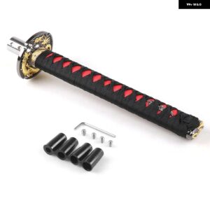 汎用 150MM/200MM/260MM カタナ サムライソード シフト ノブ シフター アダプター 付き ギア シフト ノブ - 260MM black with red