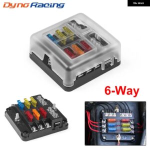 6ウェイ 12ウェイ車ボートブレードヒューズ ボックス ブロック ホルダー LED インジケーター 12V 32V自動車船舶 防水 配電盤 - 6 Ways Fuse Box