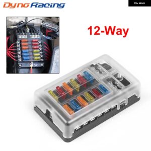 6ウェイ 12ウェイ車ボートブレードヒューズ ボックス ブロック ホルダー LED インジケーター 12V 32V自動車船舶 防水 配電盤 - 12 Ways Fuse Box