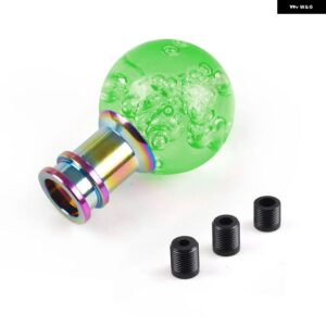 車用 マニュアル シフト ノブ アクリル製 ギア シフター ヘッド シフト ノブスティック クリスタルクリアバブルピン ク ブルー クリア ギア シフト ノブ - Green