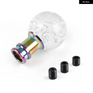 車用 マニュアル シフト ノブ アクリル製 ギア シフター ヘッド シフト ノブスティック クリスタルクリアバブルピン ク ブルー クリア ギア シフト ノブ - Clear