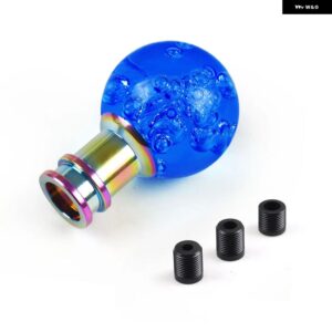 車用 マニュアル シフト ノブ アクリル製 ギア シフター ヘッド シフト ノブスティック クリスタルクリアバブルピン ク ブルー クリア ギア シフト ノブ - Deep blue