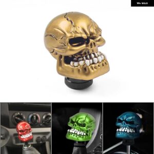 汎用 スカル ギア シフト ノブカー カスタム スポーツ レバー ギアスティック マニュアル トランス ミッション ヘッド レバー カーパーツ - Yellow