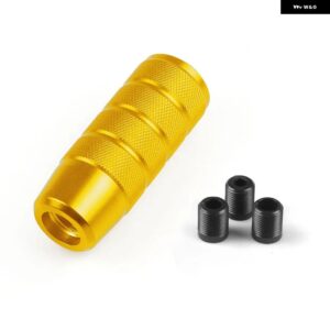 汎用 95MM ノンスリップ ギア シフト ノブ マニュアル トランス ミッション アルミローレット シフター レバー ノブ - Gold