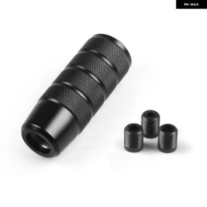 汎用 95MM ノンスリップ ギア シフト ノブ マニュアル トランス ミッション アルミローレット シフター レバー ノブ - black