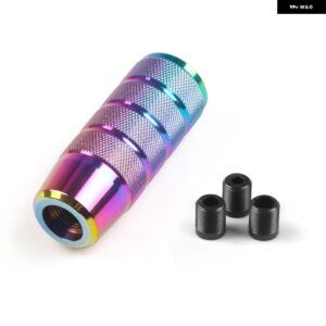 汎用 95MM ノンスリップ ギア シフト ノブ マニュアル トランス ミッション アルミローレット シフター レバー ノブ - Neo Chrome