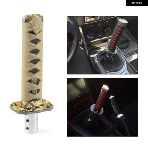 汎用 サムライソード シフト ノブ シフター カタナ メタル ウェイト スポーツ BX101580 - Gold with black