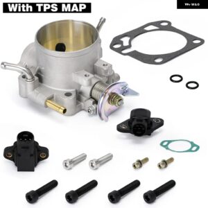 アルミシルバーインテーク マニホールド 70MM スロットルボディ ホンダ B16 B18 D16 F22 B20 D/B/H/F EG EK H22 PQY6959 - With TPS MAP