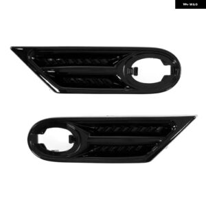 LEDサイドフェンダー マーカーライト ハウジング カバー LED バルブ BMW MINI COOPER R56 R57 R58 R59 2007-2013 63137260202 63137260201 - Gloss Black Housing