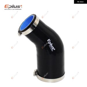 汎用 シリコン チューブ ホース 45度 大小コネクタ カーインタークーラーターボ吸気 パイプ カプラー ブラック マルチサイズ - 32MM-38MM