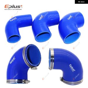 汎用 シリコン チューブ ホース 90度コネクタ 車用インタークーラー ターボ吸気 パイプ カプラー ブルー マルチサイズ - 12mm