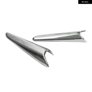 マツダ3 M3 アクセラ 2017 2018 クローム フロント フォグランプ ランプカバー トリム フォグライト ガーニッシュ ストリップ バンパー アイブロウ アイリッ - 2pcs