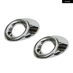 マツダ3 M3 アクセラ 2017 2018 クローム フロント フォグランプ ランプカバー トリム フォグライト ガーニッシュ ストリップ バンパー アイブロウ アイリッ - 2PCS2