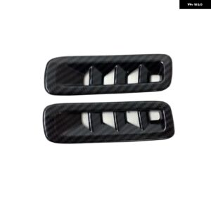 マツダ CX-5 CX5 2017 2018 カーボンルック Aピラー エアベント サラウンドカバー とリングツイーター カスタム オーディオ アクセサリー 4個 - 2PCS