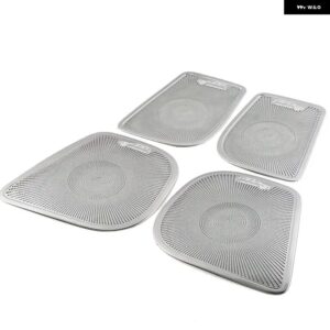 4個 ステンレス カー オーディオ スピーカー カバー トリム ドア スピーカー カバー トリム トヨタ ランドクルーザー プラド 150 J150 2010-2019 - Silver