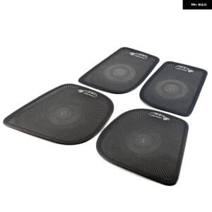 4個 ステンレス カー オーディオ スピーカー カバー トリム ドア スピーカー カバー トリム トヨタ ランドクルーザー プラド 150 J150 2010-2019 - black