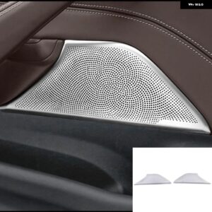 カー オーディオ スピーカー カバー トリム ドア スピーカー ステレオ カバー トリム カーアクセサリー インテリア BMW 5シリーズG30 G38 2018-2022 - Front door cover