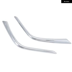 2PCS ABSクロームカーフロント ヘッドライト フォグランプ カバー トリム 三菱 アウトランダー2019 - 21カー スタイリング アクセサリー - Silver