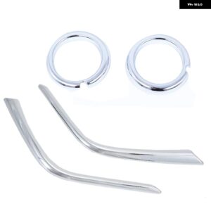 2PCS ABSクロームカーフロント ヘッドライト フォグランプ カバー トリム 三菱 アウトランダー2019 - 21カー スタイリング アクセサリー - beige