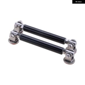 汎用 調整可能フロント バンパー リップスプリッター ロッドストラットタイバー粘着 サポート キット アクセサリー75MM/100MM/150MM/200MM - 100MM BLACK