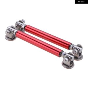 汎用 調整可能フロント バンパー リップスプリッター ロッドストラットタイバー粘着 サポート キット アクセサリー75MM/100MM/150MM/200MM - 100MM RED