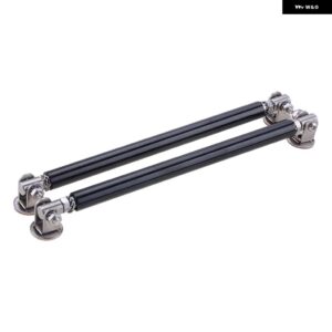 汎用 調整可能フロント バンパー リップスプリッター ロッドストラットタイバー粘着 サポート キット アクセサリー75MM/100MM/150MM/200MM - 200MM BLACK