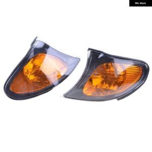 ランプ ハウジング ウィンカー コーナーライト クリアレンズ バルブ なし BMW 3シリーズ E46 2002-2005 カーアクセサリー 63137165859 63137165860 - Yellow Lens Pair