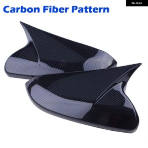 RHYMING 1ペア バックミラー カバー ハウジング ホンダ シビック 10TH 2015 - 18 サイドウィングミラー キャップ カーアクセサリー - TYPE2　Carbon