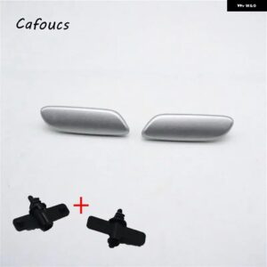 ヘッドライト ヘッドランプ ヘッドライト ランプ ウォッシャーノズル アクチュエーター カバー キャップ LEXUS IS250 IS300 IS350 2006 2007 2008 - silver L and R 2pcs