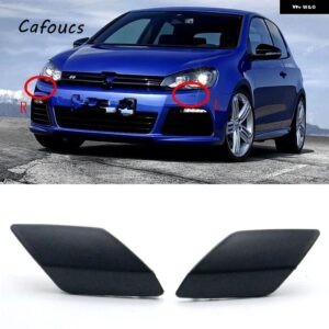 車用フロント バンパー ヘッドライト ウォッシャーノズル カバー キャップ VW ゴルフ 6 R MK6 2009-2013 5K0955110G - 1pair L and R