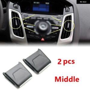 フロント エアコン セントラ ルA/Cベント グリル スライダー アウトレット タブクリップリペアキット フォード フォーカス 2012 2013 2014 - 2pcs Middle M