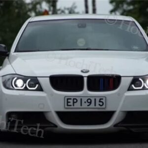 明LEDエンジェルアイ BMW E92 E90 E60 F30 F31 E82 F10 F11 X5 X6 E53 E70 E65 車用ライトアクセサリー 3D DTM スタイル アクリル - E90 E91 05-08 Xenon