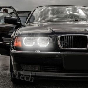 明LEDエンジェルアイ BMW E92 E90 E60 F30 F31 E82 F10 F11 X5 X6 E53 E70 E65 車用ライトアクセサリー 3D DTM スタイル アクリル - E38 95-01