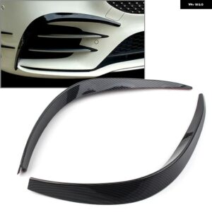 2X 光沢ブラック カーフロント バンパー スプリッター スポイラー カナード デコレーション トリム メルセデス ベンツ W177 A クラス A260 A35 AMG 2019 - Carbon fiber style