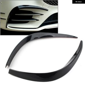 2X 光沢ブラック カーフロント バンパー スプリッター スポイラー カナード デコレーション トリム メルセデス ベンツ W177 A クラス A260 A35 AMG 2019 - Gloss Black