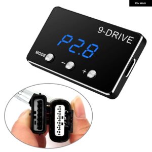 9ドライブ電子スロットル コントローラ ーペダルアクセラレーターカーアクセサリー ホンダ シティ シビック CRZジャズインサイトオデッセイ - black