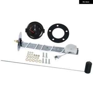 汎用 2インチ 52MM 燃料レベルゲージ 車用メーター 燃料フロートセンサー付き ホワイトLEDライト ブラックシェル 自動車用ゲージ 12V - Gauge and Sensor