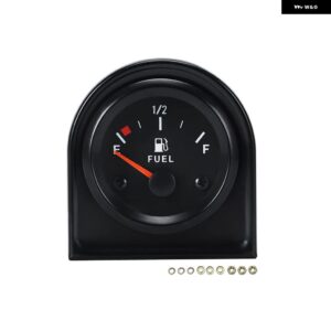汎用 2インチ 52MM 燃料レベルゲージ 車用メーター 燃料フロートセンサー付き ホワイトLEDライト ブラックシェル 自動車用ゲージ 12V - Gauge