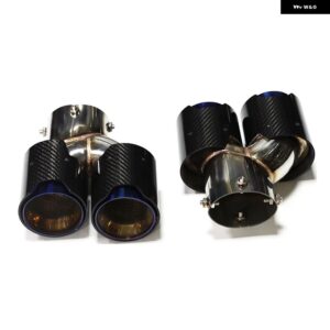 車用クワッドエキゾーストチップ BMW G22 G23 G26 M440I 2021 2022+ デュアルMエキゾースト パイプ マフラーチップ 排気 システム ノズル テール パイプ - Carbon　Fiber　G