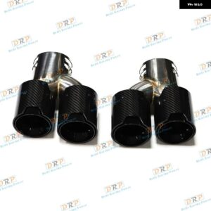 車用クワッドエキゾーストチップ BMW G22 G23 G26 M440I 2021 2022+ デュアルMエキゾースト パイプ マフラーチップ 排気 システム ノズル テール パイプ - Carbon　Fiber　M