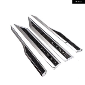 車 装飾 ロゴクリエイティブ ステッカー 4枚 フェンダーサイドマーク カーエンブレム レクサス LX570 2016-2021 リアテールゲート トリム ストリップ - 4pcs