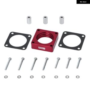 アルミ スロットルボディ スペーサー 91-06 ジープ ラングラー チェロキー TJ YJ LJ XJ 2.5L/4.0L エンジン ガス ガスケット付き 1インチ リフト マニホール - Red