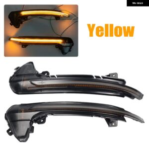 LEDダイナミックウィンカーライト バックミラー インジケーター ウインカーリピーター アウディ A6 RS6 4G C7 7.5 2012-2018 - Yellow