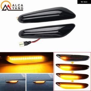 2個 シーケンシャル点滅 LED ウィンカー サイド マーカーライト BMW E46 E90 E87 X3 E83 X1 E84 X5 E53 E91 E92 E60 E61 E81 E82 E88 - 15 LED Smoked