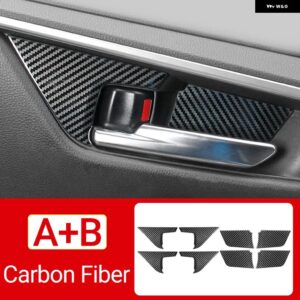 トヨタ RAV4 XA50 2019 - 24 RAV 4 ハイブリッド車用インナー ドアハンドル ボウルカバー トリム ステッカー アクセサリー - A and B Carbon 8pcs