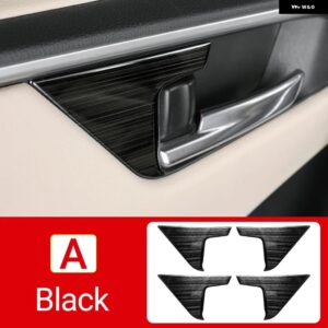 トヨタ RAV4 XA50 2019 - 24 RAV 4 ハイブリッド車用インナー ドアハンドル ボウルカバー トリム ステッカー アクセサリー - A Black 4pcs
