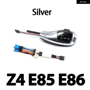 LEDカー インテリア アクセサリー ギア シフト レバー ノブ BMW Z4 E89 E85 E86 2001-2016 - Z4 E85 E86 Silver
